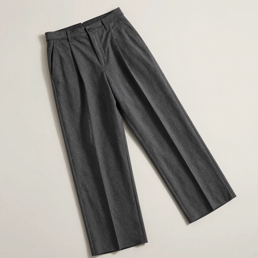Pleated Wide-Leg Trousers