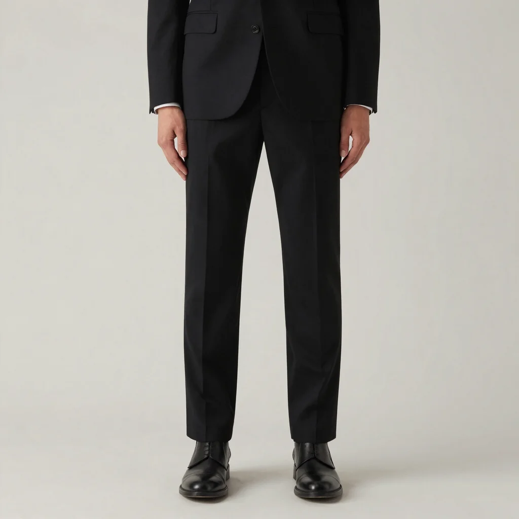 Tailored Straight-Leg Suit Pants